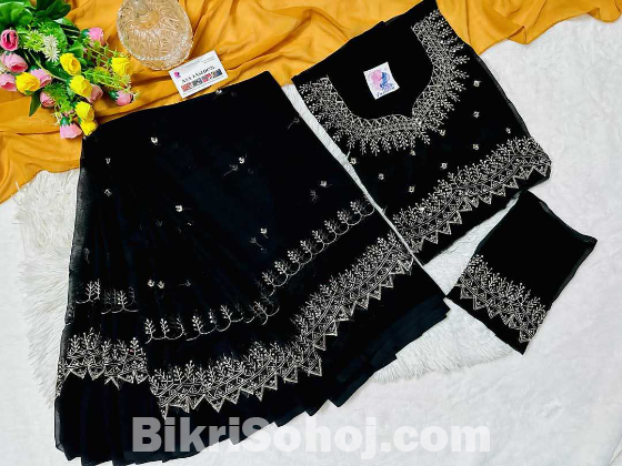Georgette embroidered সারেএ at low price